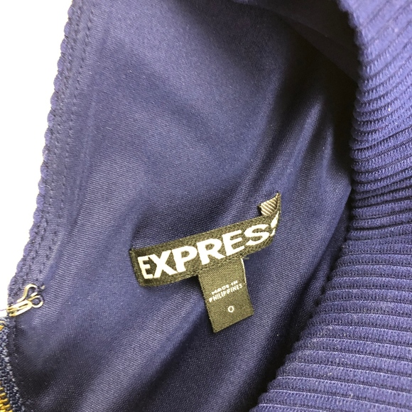 EXPRESS Fitted Royal Blue Work Dress, Size 0 - Picture 7 of 8